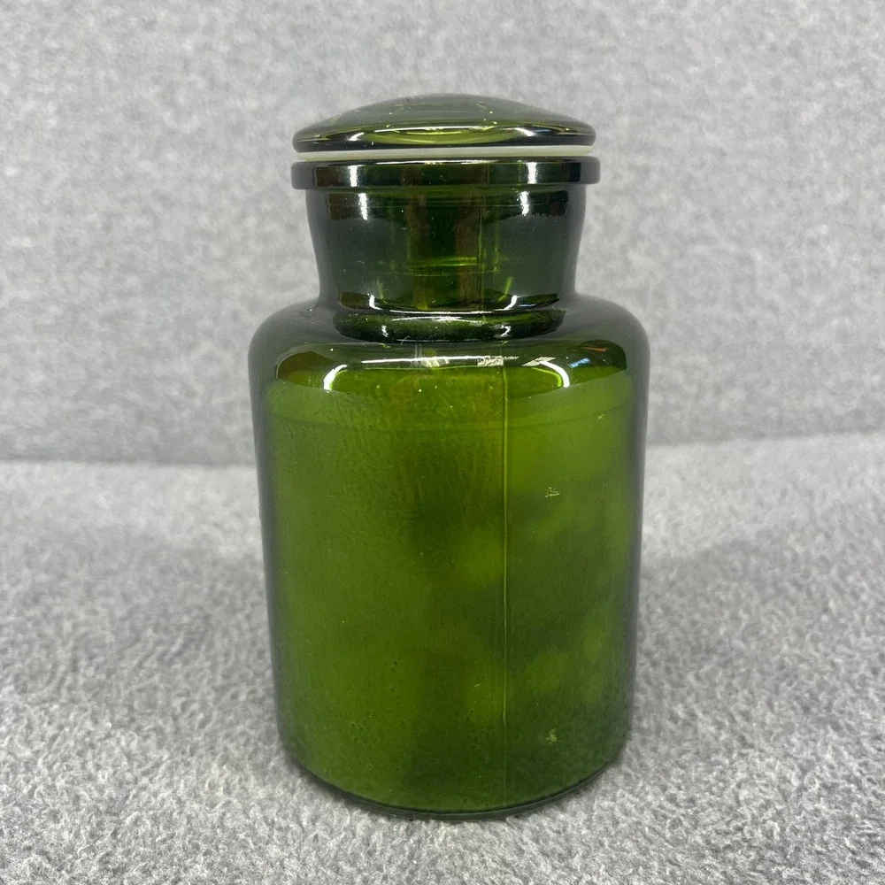 Leoben Company Summer Tomato Candle 9oz Green Glass Apothecary Jar Soy Wax Blend